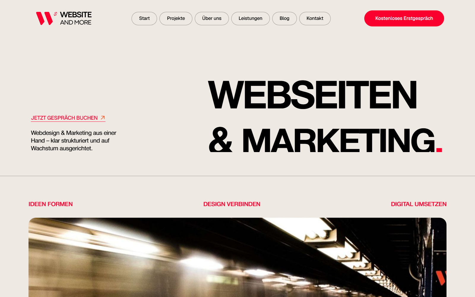 Startseite von Websiteandmore, SEO-Agentur in Kiel