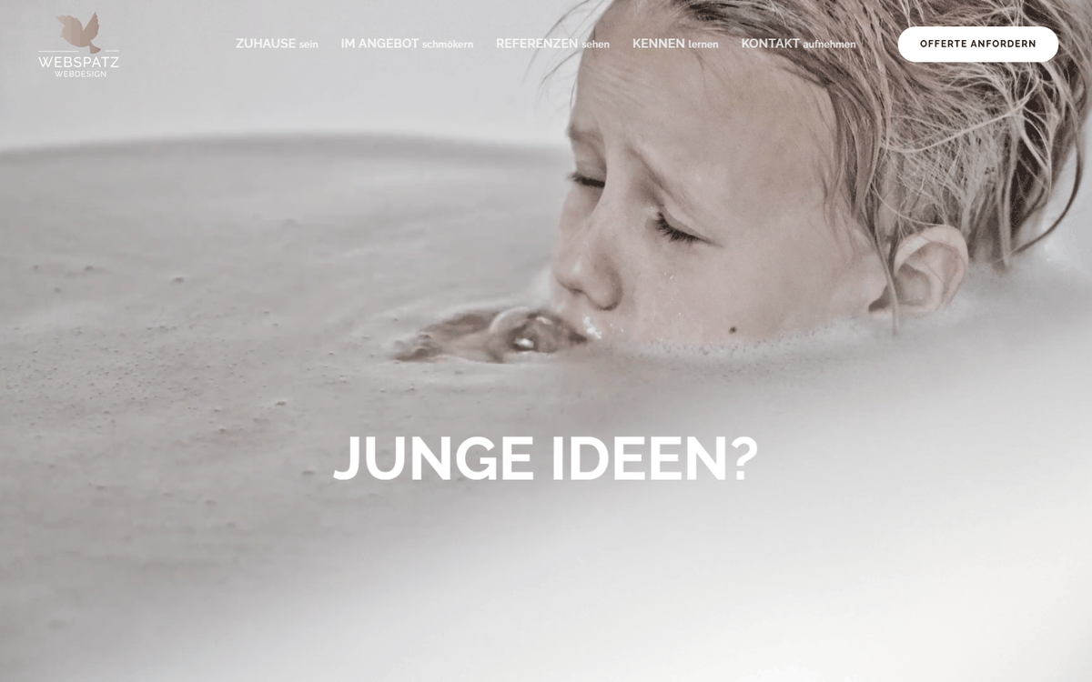 Startseite von Webspatz Webdesign GmbH, SEO-Agentur in der Schweiz