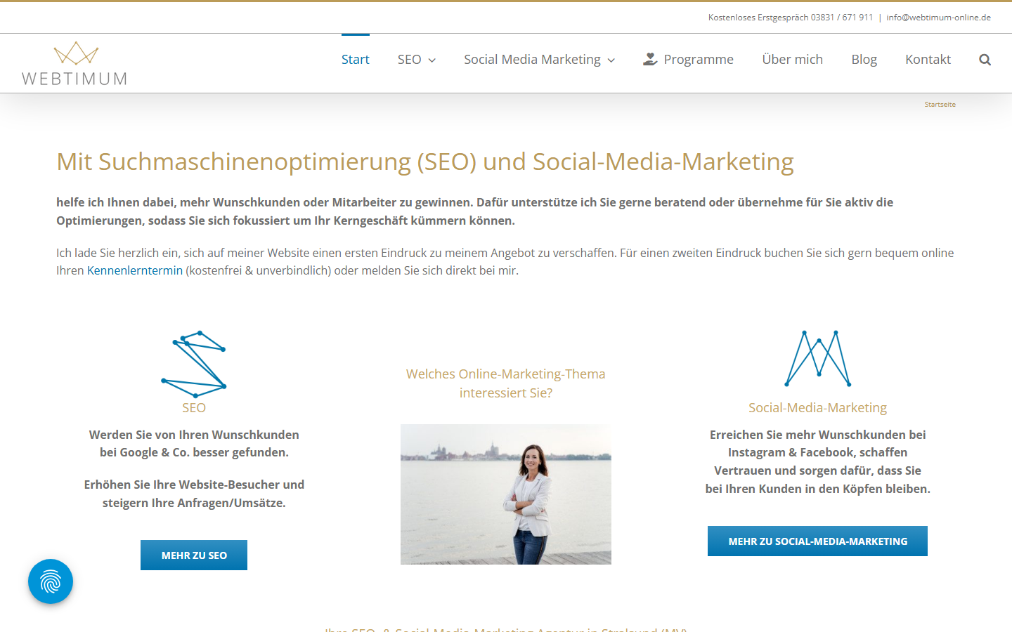 Startseite von WEBTIMUM®, SEO-Agentur in Mecklenburg-Vorpommern