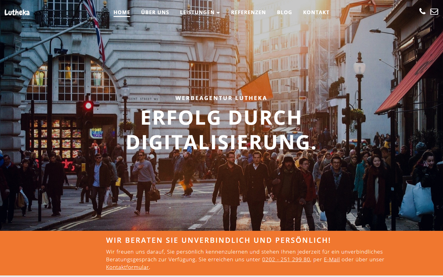 Startseite von Werbeagentur LUTHEKA, SEO-Agentur in Mainz