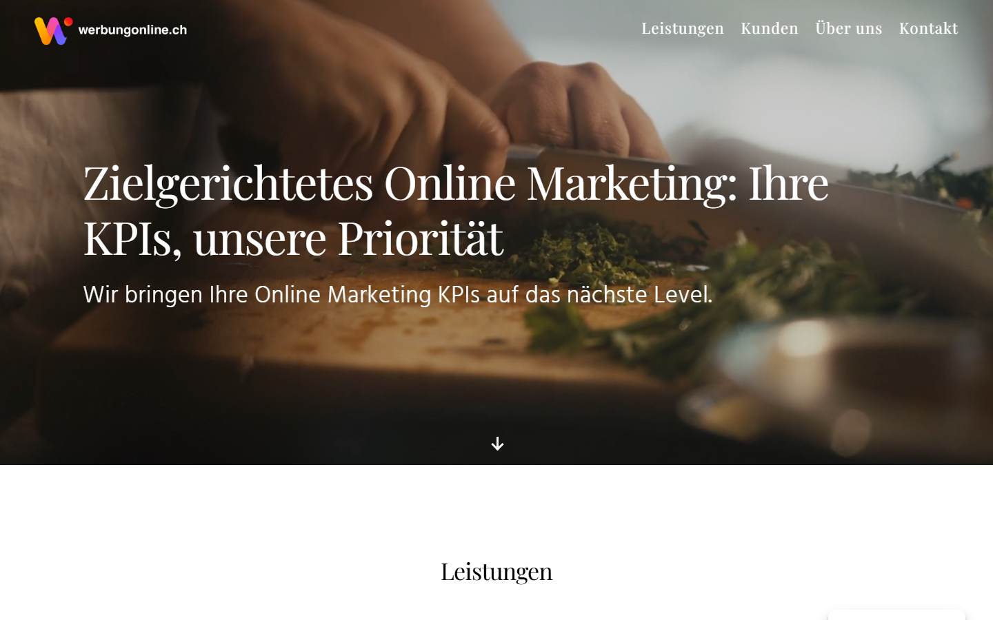 Startseite von Werbung Online Sutter GmbH, SEO-Agentur in Thun