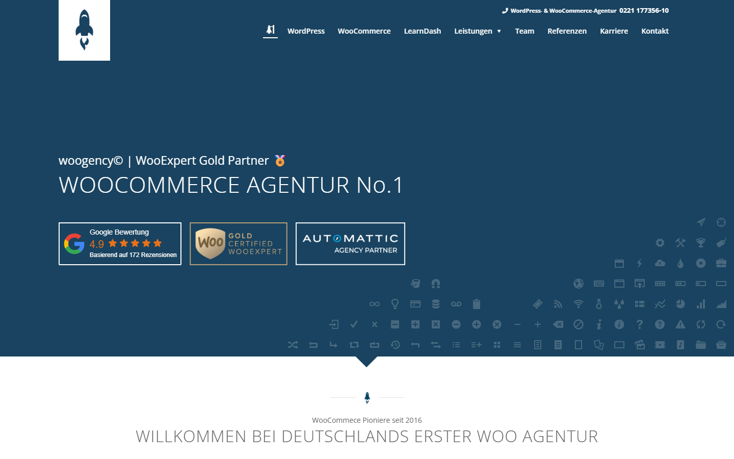 Startseite von woogency, SEO-Agentur in Nordrhein-Westfalen