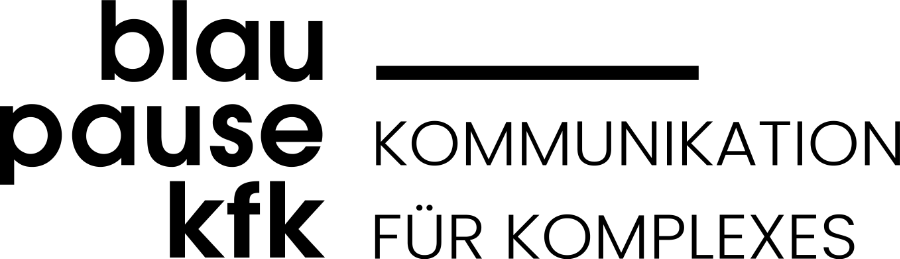 Blaupause. Kommunikation für Komplexes. Logo