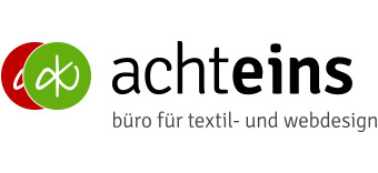achteins - büro für webdesign & textildesign Logo