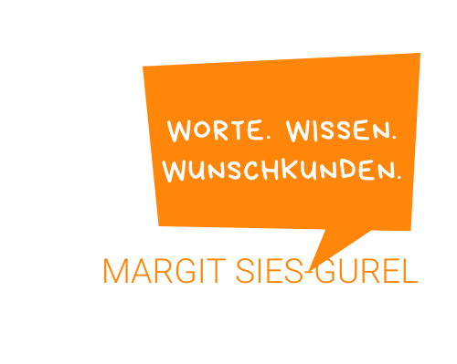 Margit Sies-Gurel / Worte. Wissen. Wunschkunden. Logo