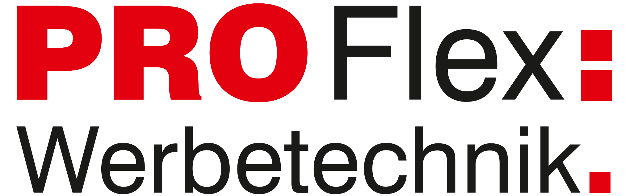 PROFlex: Werbetechnik. Logo