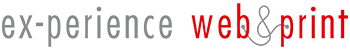 Ex-perience web & print Logo