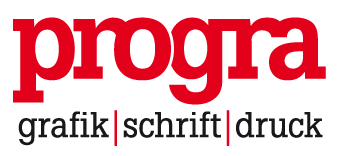 progra - Beschriftung und Druck Logo