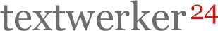 textwerker24, Katharina Zeutschner, Bismarckstr. 5 91054 Erlangen Logo