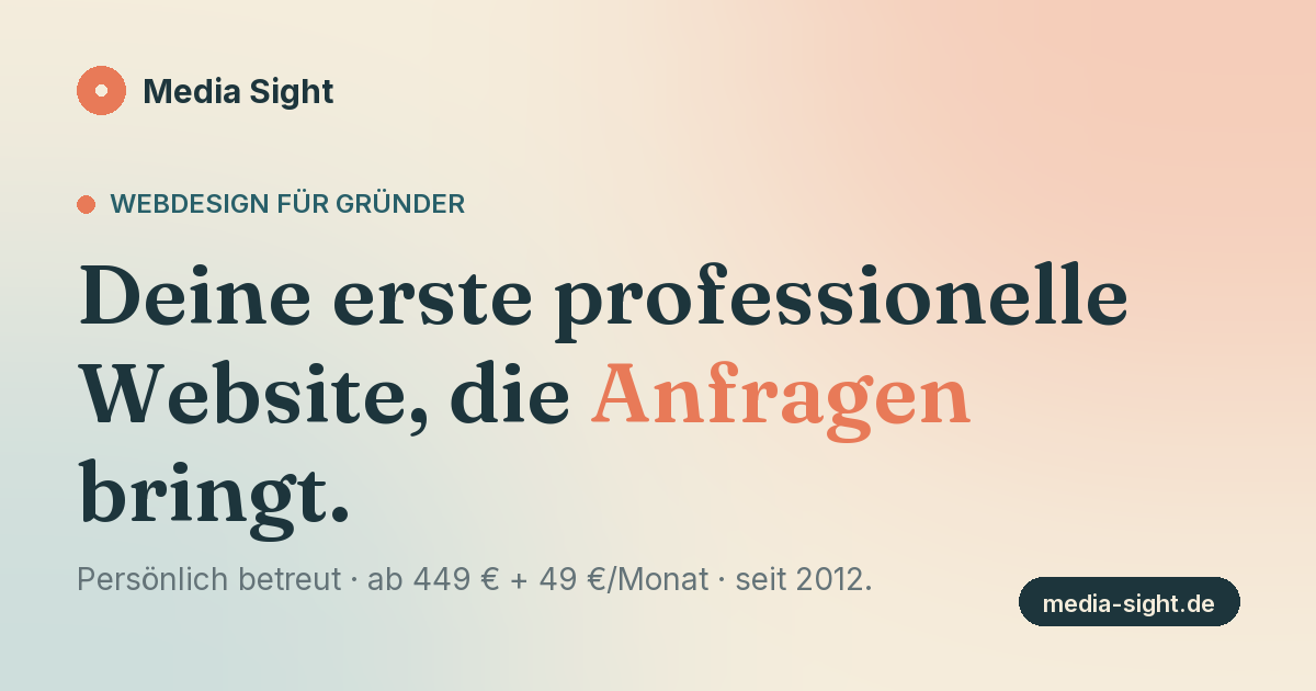 Media Sight | Webdesign, Printdesign, Online Marketing für Existenzgründer Logo