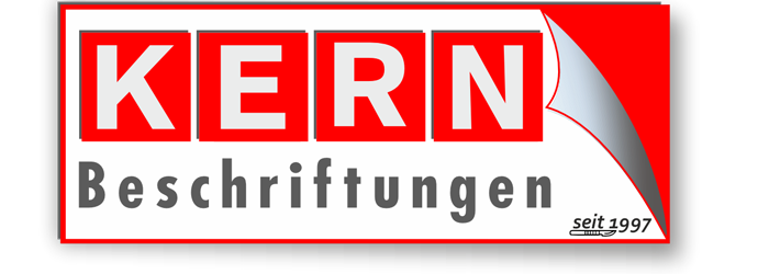 Kern Beschriftungen, Digitaldruck, Folienbeklebung, Verklebeservice. Logo
