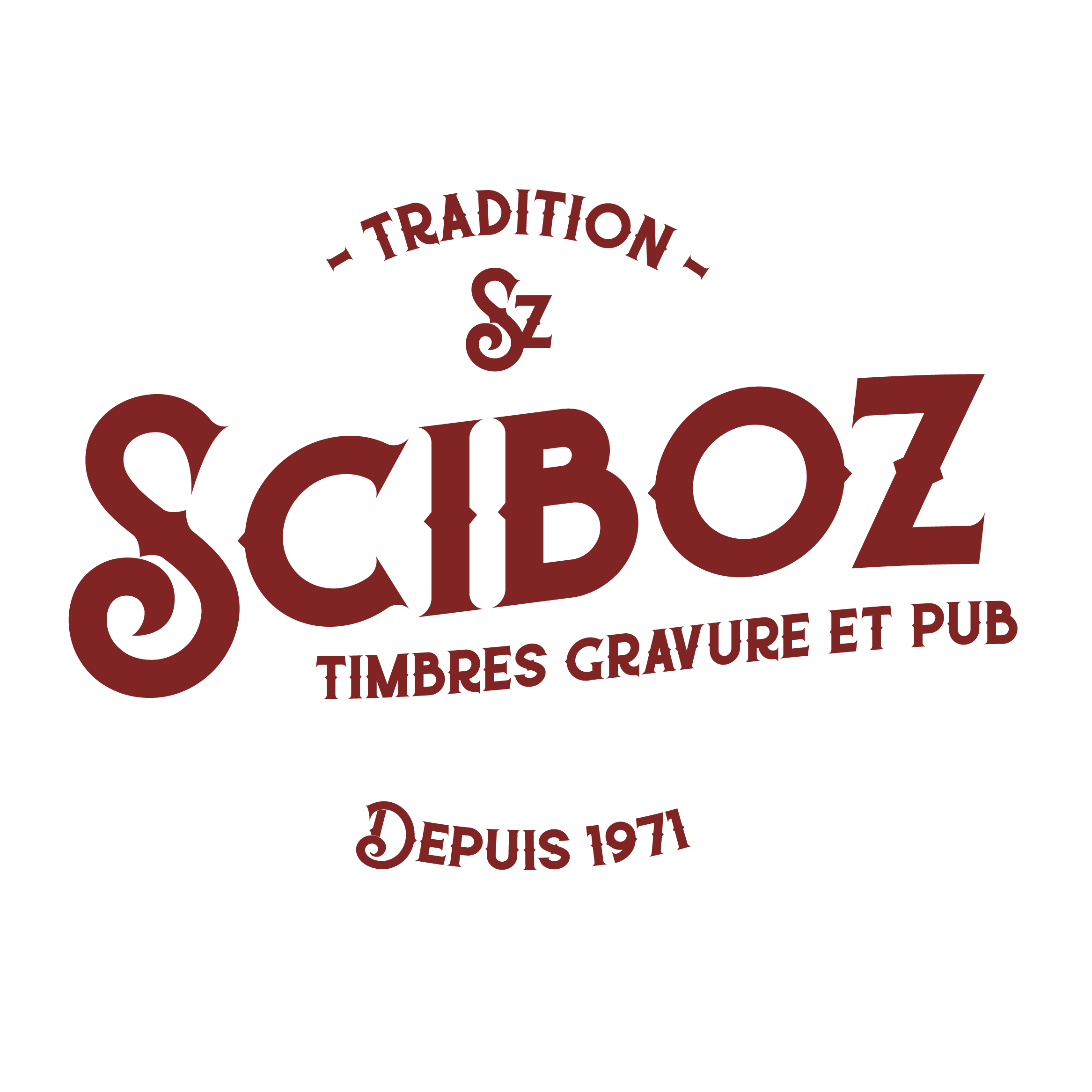 Tampons encreur personnalisés et gravure - Sciboz Timbres Logo