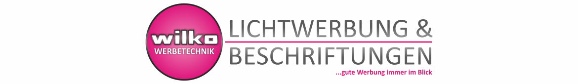 Wilko Lichtwerbung & Beschriftungen Logo