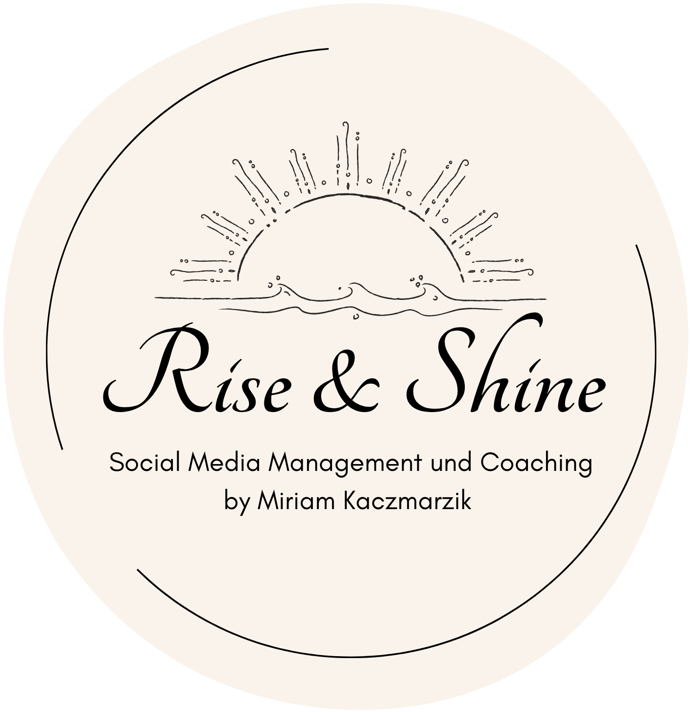 Rise & Shine, Social Media Management und Coaching by Miriam Kaczmarzik Logo