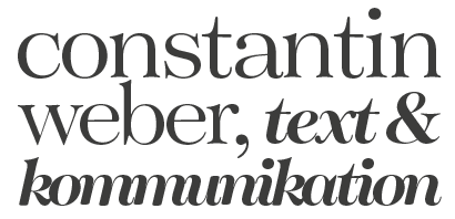 Constantin Weber, Text und Kommunikation Logo