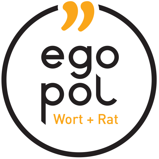 egopol Text, PR + Moderation Logo